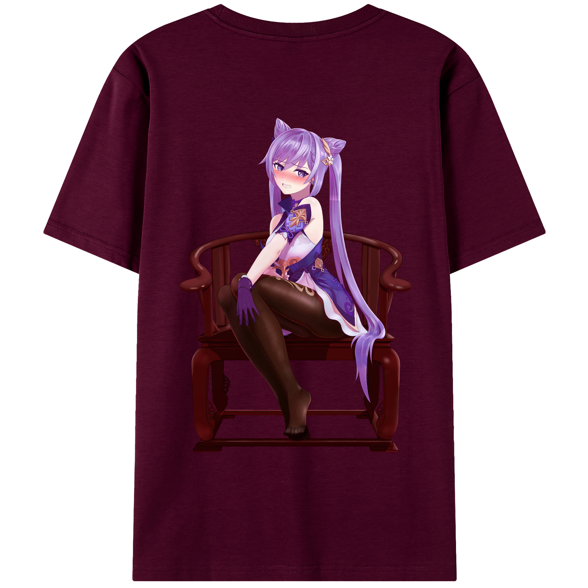 げんし神 刻晴 こくせい genshin Kokusei レディース半袖Tシャツ(バックプリント)
